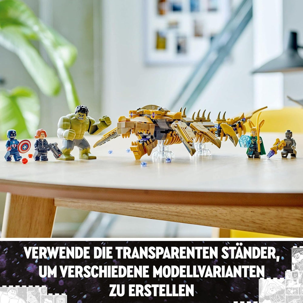 LEGO Marvel Avengers Vs. Leviathan-Bauspielzeugset mit Hulk und Captain America, Loki, Black Widow und Chitauri als Minifiguren. Avengers-Spielset für Jungen und Mädchen ab 7 Jahren. 76290 Bausets. Besuchen Sie den LEGO-Store