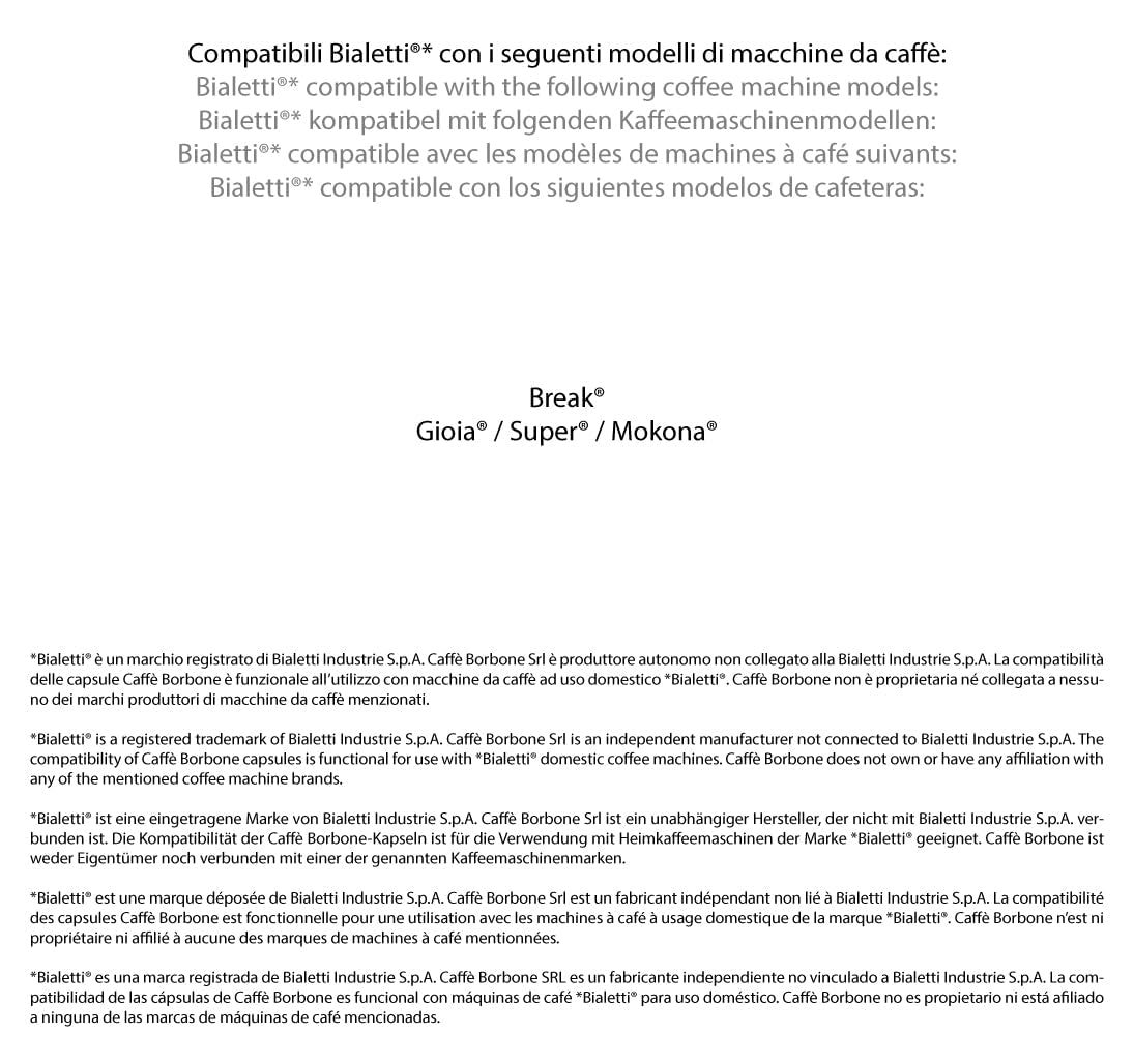 Caffè Borbone Gold-Kaffeemischung - 50 Kapseln - Kompatibel mit Kaffeemaschinen der Marke Bialetti®*