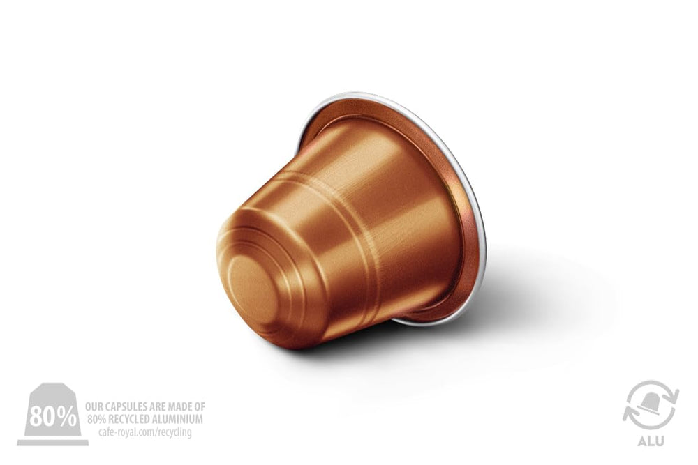 Café Royal Caramel Flavoured Kaffee – Nespresso®-kompatible Kaffeekapseln, cremig, helle Röstung, 100 % Arabica, Rainforest Alliance, 100 Kapseln