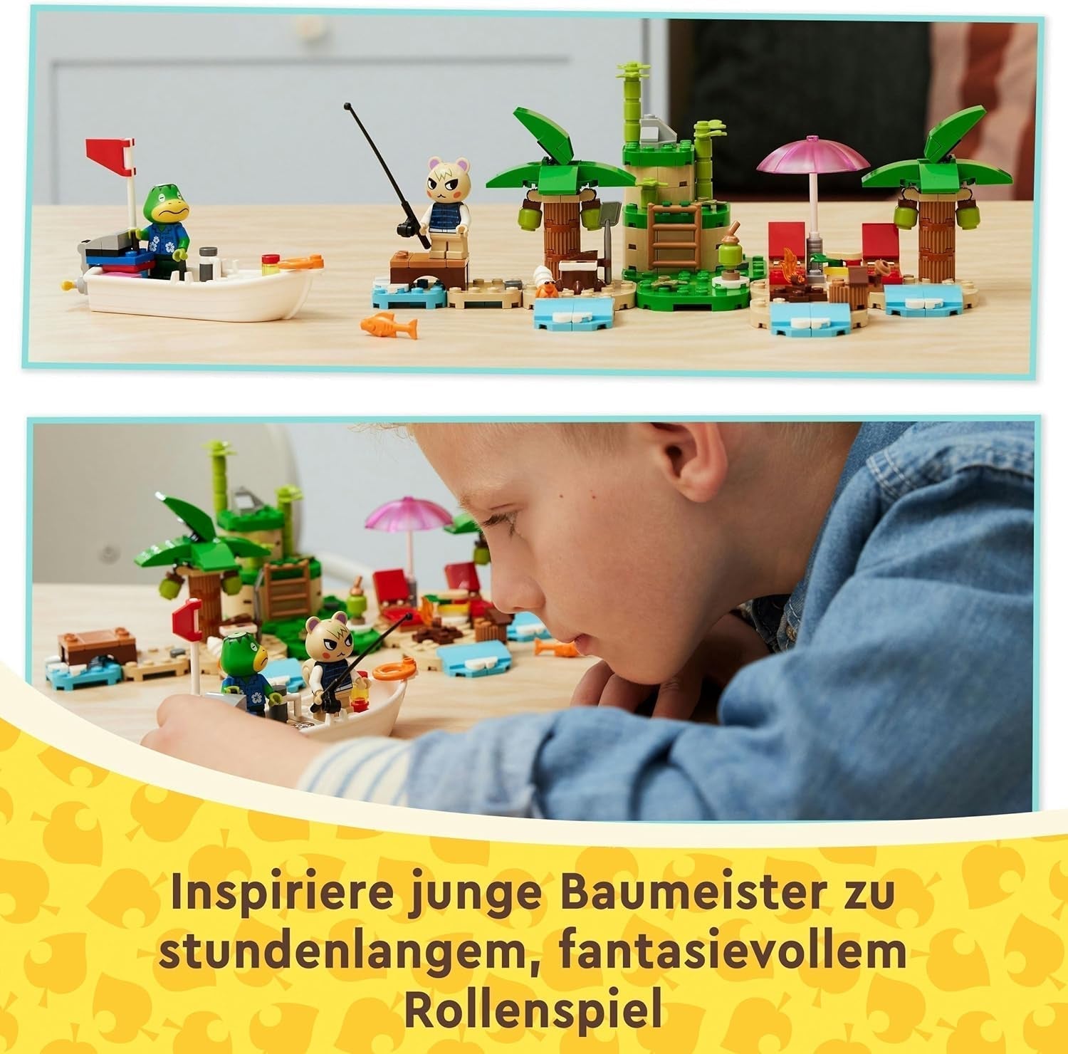 LEGO Animal Crossing Käptens Island Bootstour, kreatives Spielzeug für Kinder mit 2 Minifiguren aus der Videospielserie inklusive Huschke, Geschenk für Mädchen und Jungen ab 6 Jahren 77048 Bausets Besuchen Sie den LEGO-Store