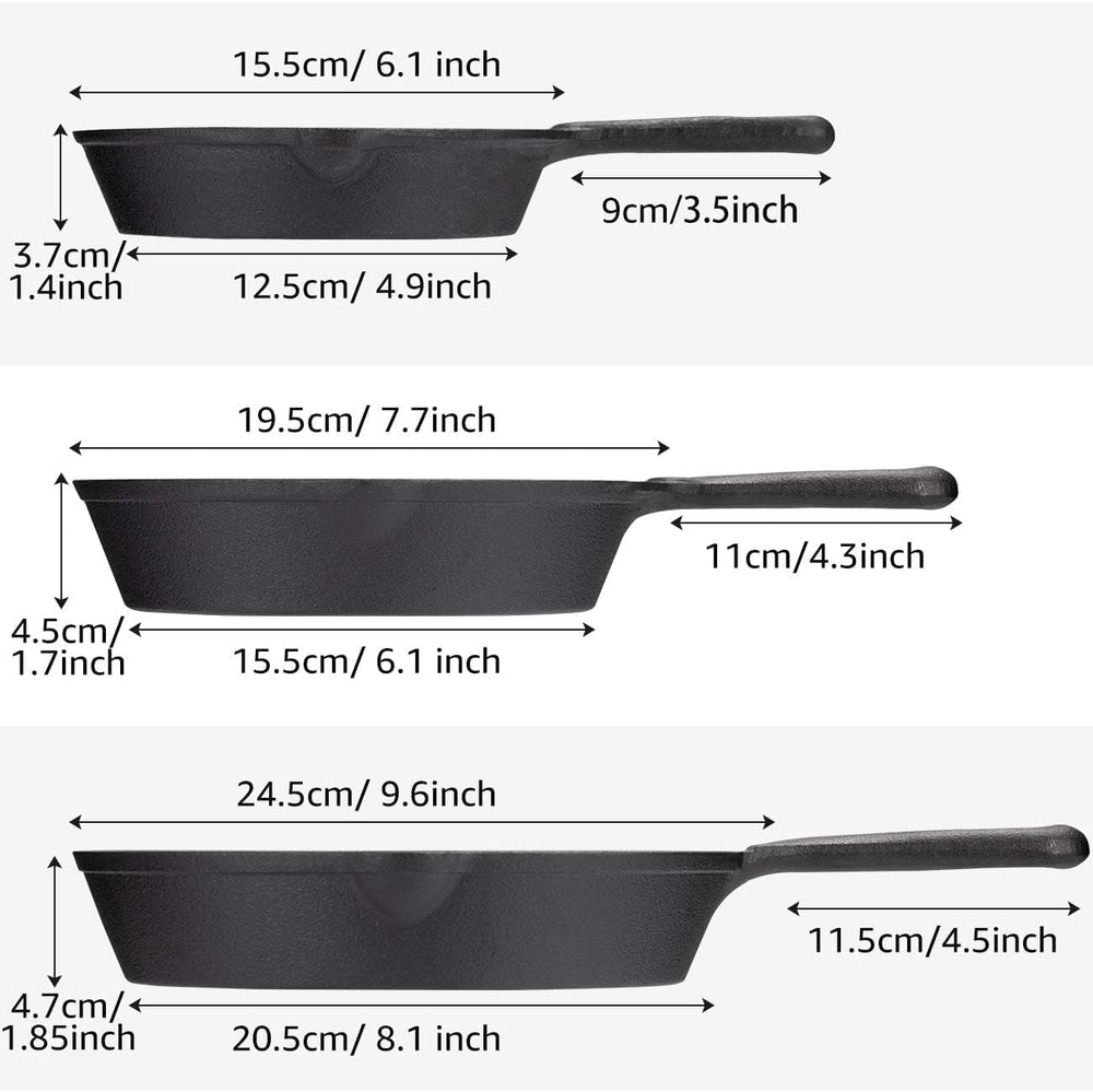 OVERMONT Grillpfanne aus Gusseisen mit Griff Töpfe und Pfannen Naty Shop