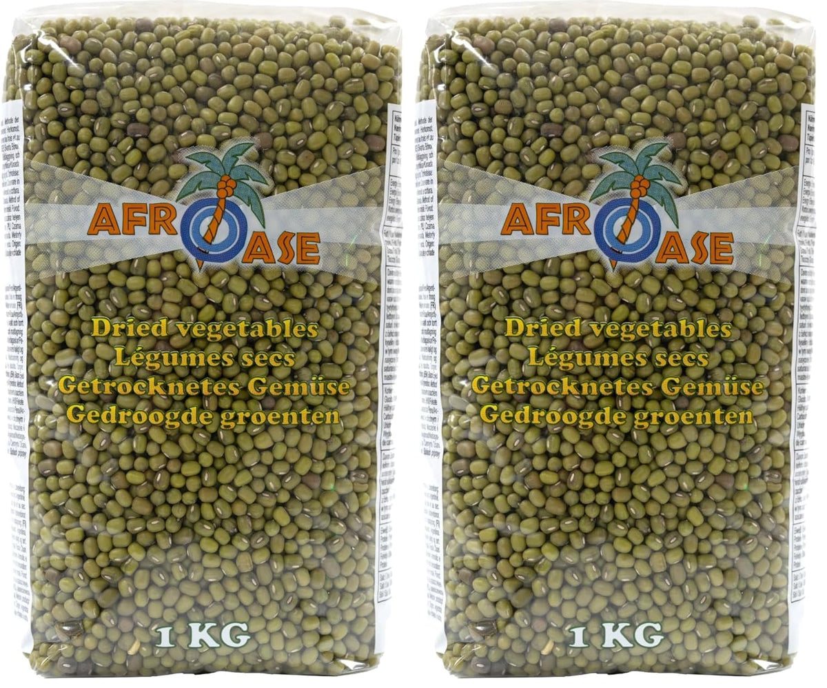 AFROASE - Munggrüne Bohnen - 1 x 1 kg (2er Pack)