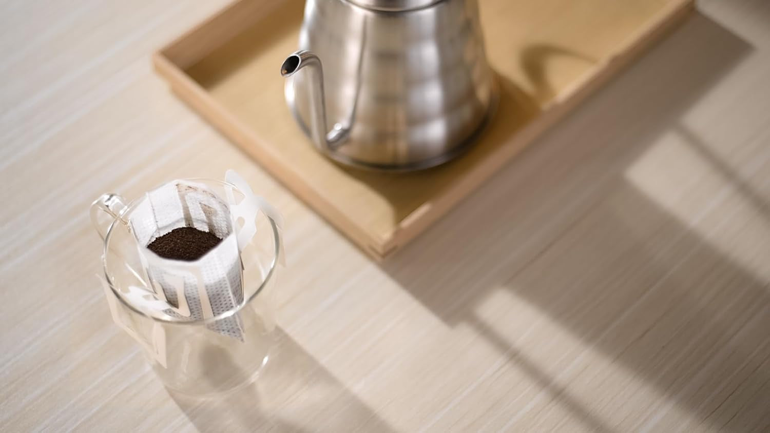 Cafea Japan Craftsman, cafea filtrantă de unică folosință, amestec ușor Brazilia Vietnam, 16 pliculețe.