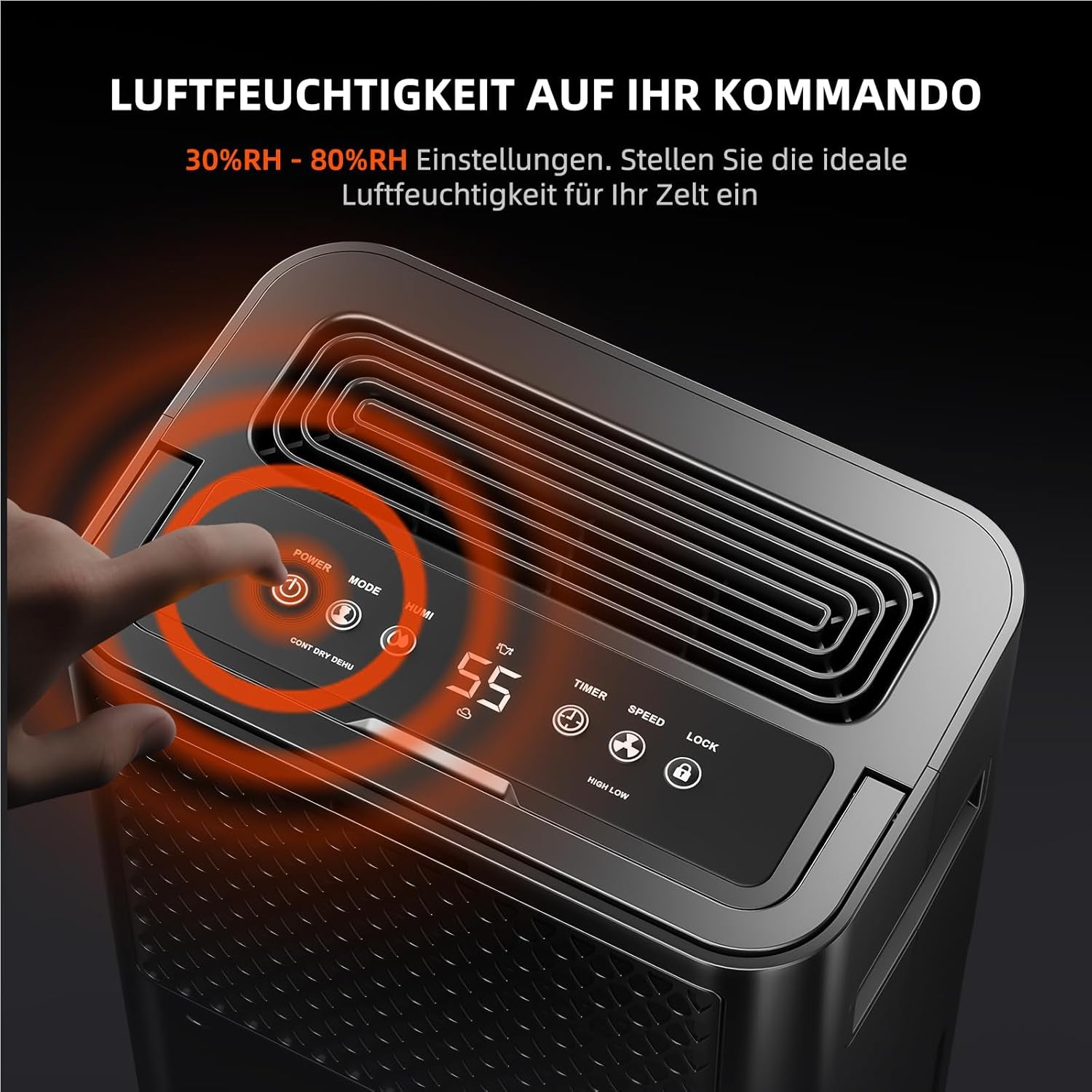 SPIDER FARMER Luftentfeuchter, 12 l Pflanzen-Luftentfeuchter mit Feuchtigkeitskontrolle, App-Steuerung, 24-Stunden-Timer-Funktion für Wachstumszelte, elektrischer Luftentfeuchter für Innengärten, Wohnungen und Keller