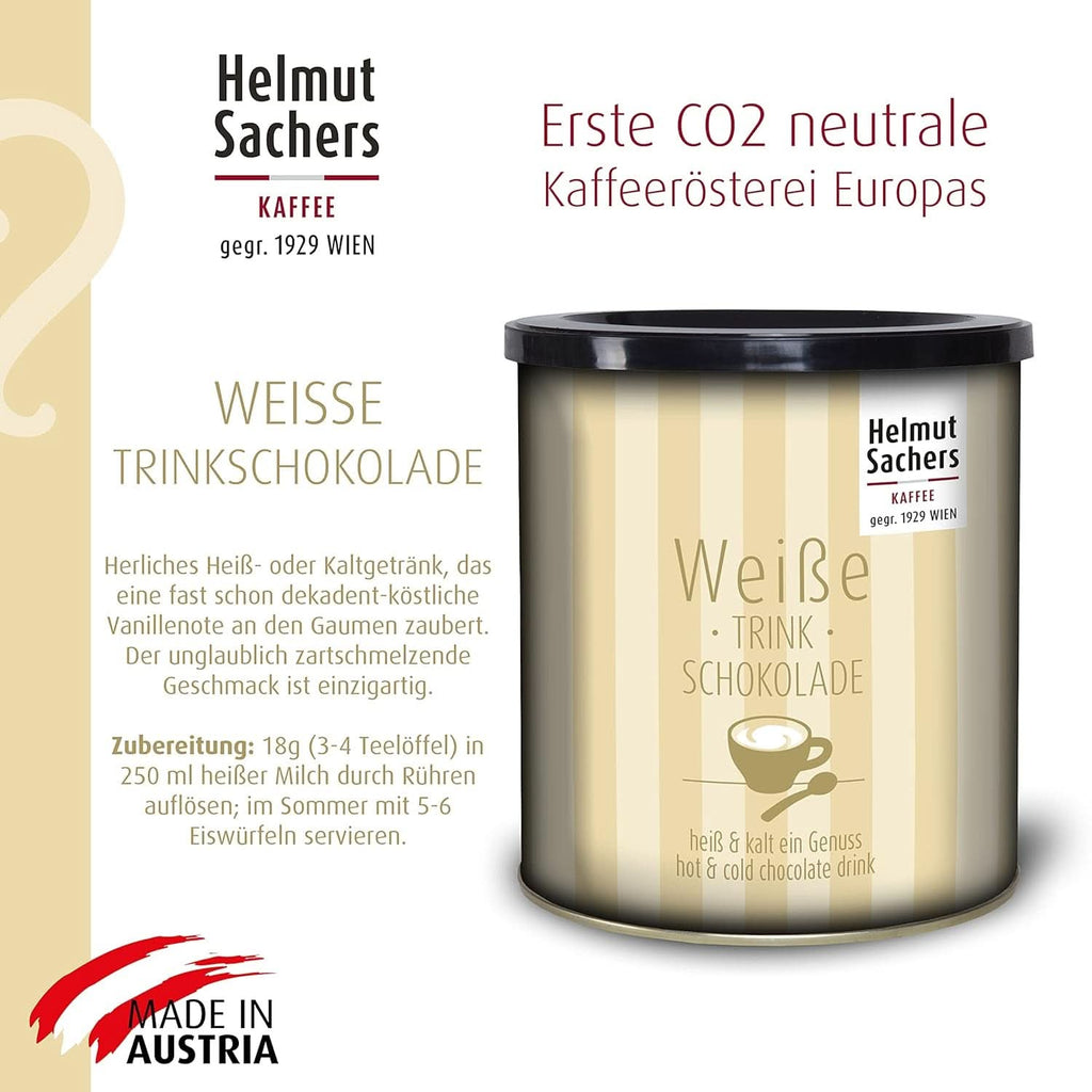 Helmut Sachers Kaffee - Ciocolată albă de băut, 500 grame Cacao si Ciocolata Calda Naty Shop