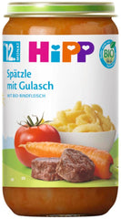 Hipp Bio-Menüs ab 12 Monaten Nudelspätzle mit Gulasch, 250G, 6er-Pack (6X250G) Verpackung kann variieren Mutter und Kind Naty Shop Standardtitel