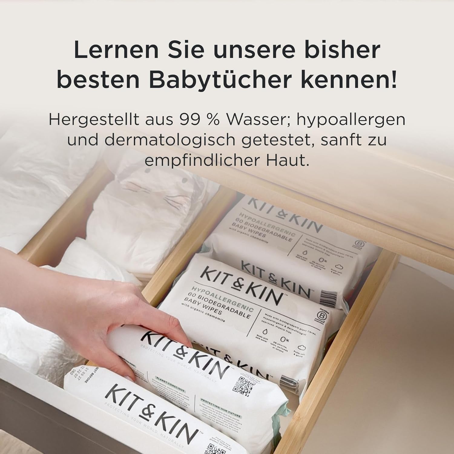 Kit & Kin Premium-Windeln, Größe 4 (9–14 kg), 128 Stück, pflanzlich und hypoallergen, zuverlässiger Auslaufschutz, vegan und frei von Tierversuchen