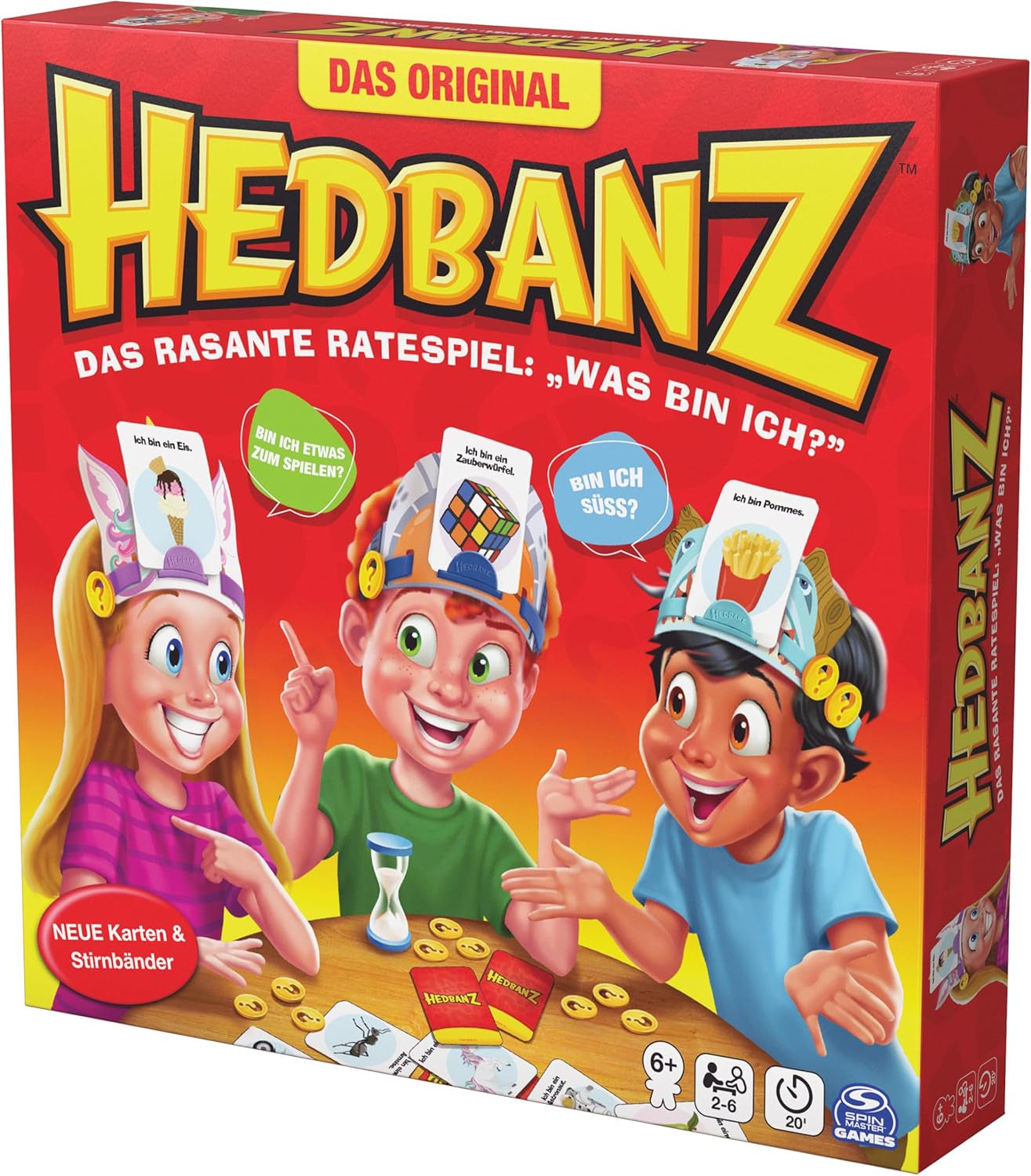 Spin Master Games – Hedbanz, das schnelle Ratespiel für die ganze Familie, Neuauflage (2025) mit tollen Spielkomponenten, für 2-6 Spieler ab 6 Jahren