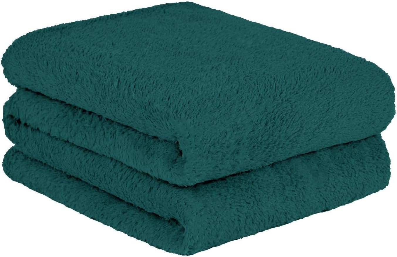 Brentford's Teddy-Fleece-Decke, große Bettdecke, Plüsch, superweich, warm, für Couch, Bett, Tagesdecke, Schwarz – 150 x 200 cm. Betten und Decken. Besuchen Sie den Brentfords-Store, Blau-Grün, Grün, 150 x 200 cm
