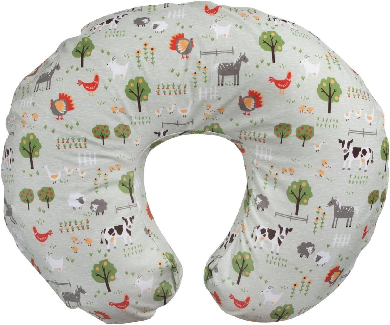 Boppy Original Support Suport pentru alăptare Rainbow pentru bebeluși, formă ergonomică cu căptușeală, confort pentru mamă și copil Accesorii Hrana si Alaptare Bebe Naty Shop Little Farm