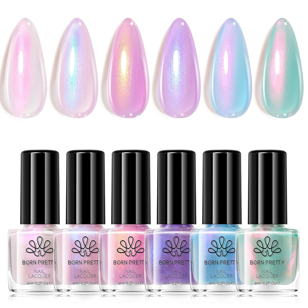 Born Pretty Glitzer-Nagellack, Rainbow Shining Glitter Super Shine Black Nail Art Nagellack
