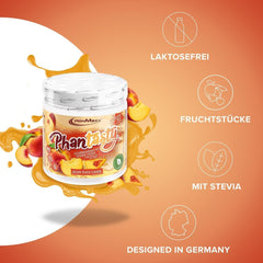 Ironmaxx Phantasty - Cremiger Pfirsich 250G Dosis | Veganes Geschmackspulver mit echten Frucht- oder Nussstückchen | Perfekter Zuckerersatz Sweeteners Naty Shop