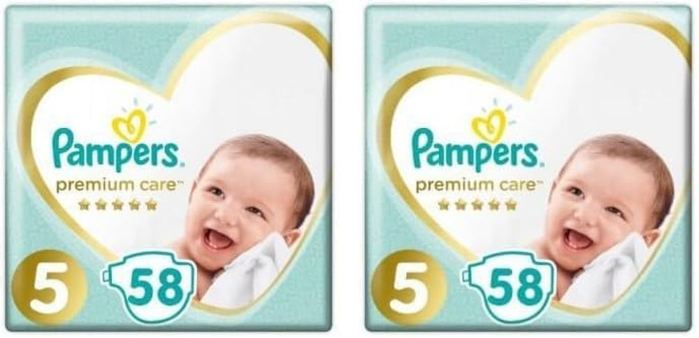 Pampers Windeln Größe 5 (11-16 kg), Premium-Pflegewindeln, 58 Stück, optimaler Komfort und Schutz für empfindliche Haut von Pampers