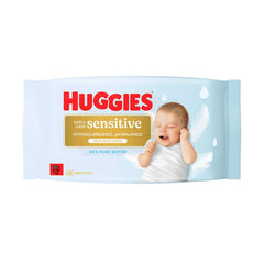 Huggies Pure Extra Care Sensitive Babytücher, 99 % Wasser, plastikfrei, parfümfrei