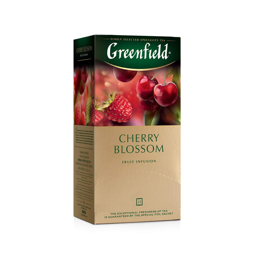 Greenfield Cherry Blossom, hibiscus, măceșe, mere, zmeură, mure, pliculețe de ceai (2G X 25), 50G