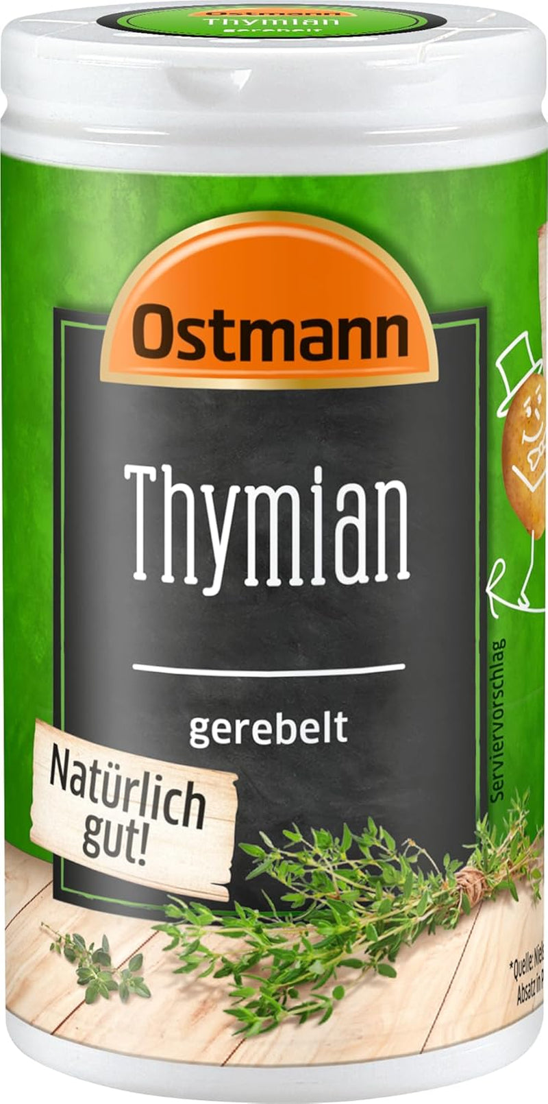 Ostmann Thymian gerebelt 15 g Thymian-Gewürz für viele Fleisch-, Fisch-, Pilz-, und Gemüsegerichte der mediterranen Küche, Menge: 1 Stück