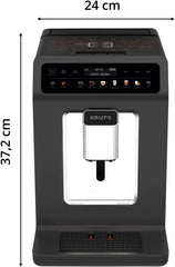 Espressor automat KRUPS Evidence One cu furtun pentru lapte, cappuccino cu o singură atingere, 12 specialități de băuturi, funcție pentru 2 cești, afișaj color, espressor, certificat TÜV, negru, EA895N10