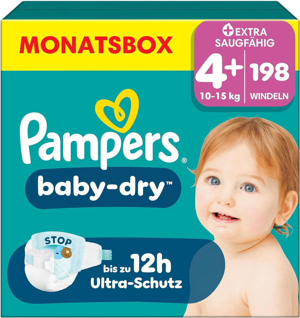 Pampers Baby-Dry Windeln, Größe 5, 174 Windeln, 11 kg – 16 kg, bis zu 100 % Auslaufschutz und Komfort die ganze Nacht