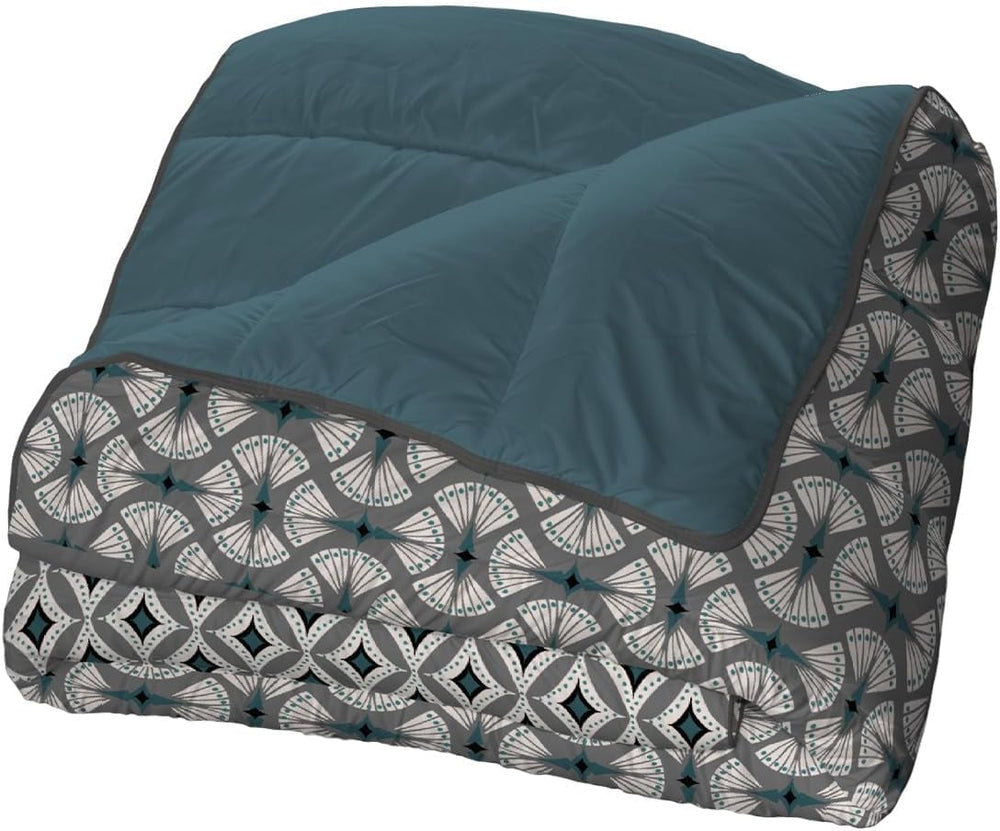 Bleu Câlin Bedruckte 1-Personen-Hermance-Steppdecke, Polyester, blau/grau, 140 x 200 cm Steppdecken und Steppdecken Naty Shop Blau/grau/weiß 140 x 200 cm