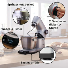 Küchenmaschine Bosch Serie 8 MUM9AX5S00, Edelstahlschüssel 5,5 L, 1600 W Mutter und Kind Naty Shop