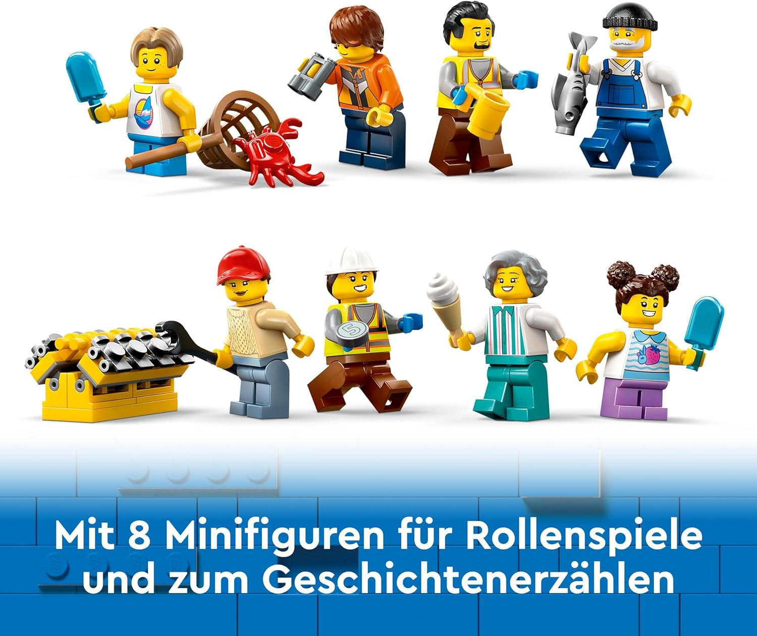 LEGO City Hafen mit Frachtschiff, Bauspielzeug für Jungen und Mädchen ab 8 Jahren, Geschenkidee für Kinder, Containerkran, Spielzeugschiff und 8 Minifiguren 60422 Bausets Besuchen Sie den LEGO-Store