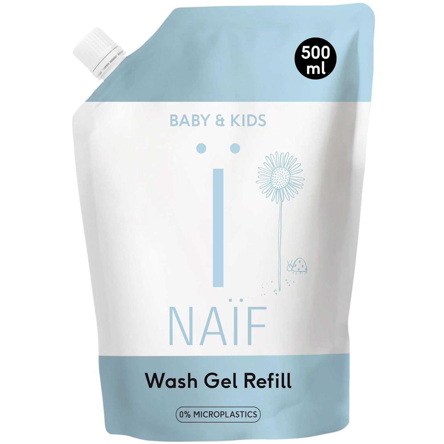 Naïf nahrhaftes Waschgel – Für Babys und Kinder – Natürliche Inhaltsstoffe – 100 % vegan – 200 ml Mutter und Kind Naty Shop