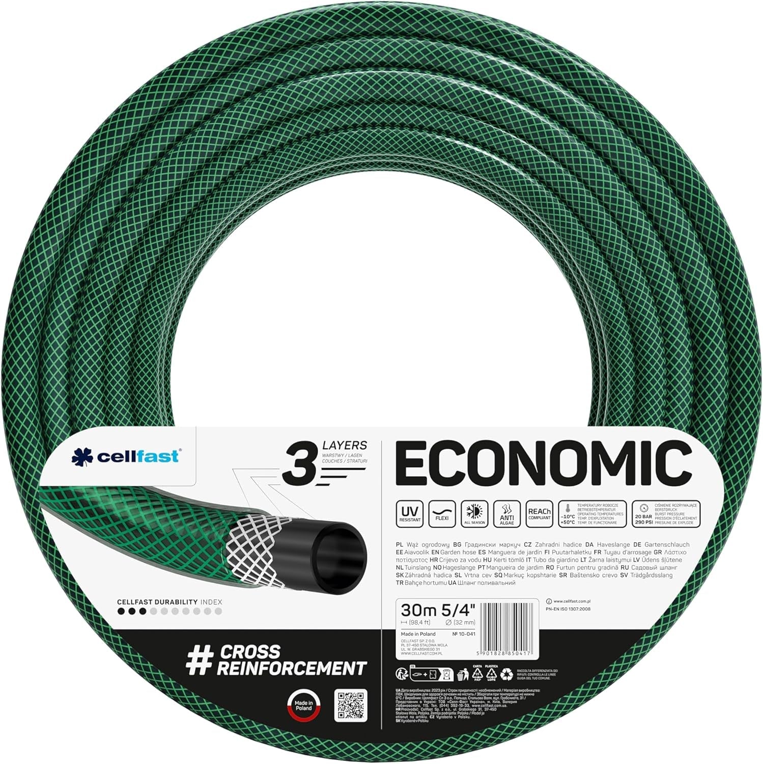 Furtun de grădină Cellfast ECONOMIC 20m, 5/8”, 10-010