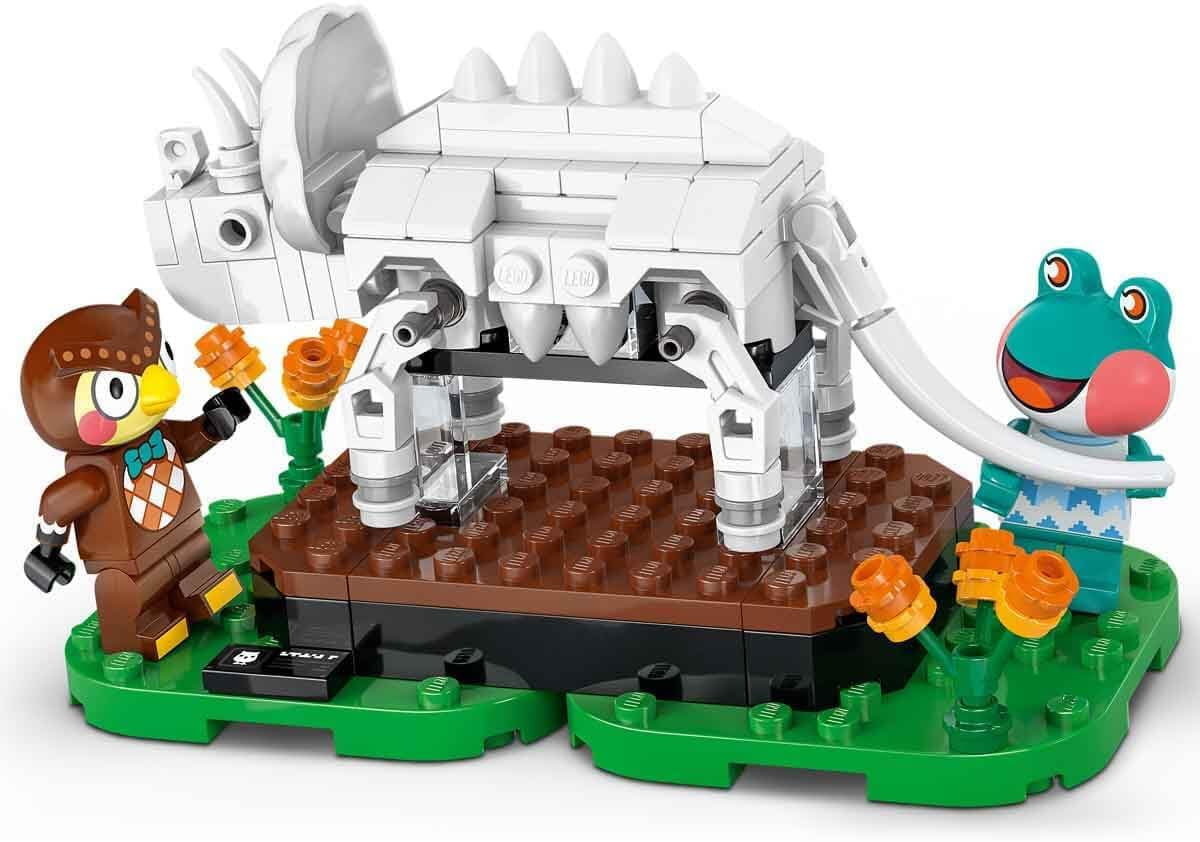 LEGO Animal Crossing – Eugens Museumssammlung – Interaktives Spielset mit Eugen & Liliane Minifiguren, Dinosaurierfossilien & Zubehör – Gamer Geschenk für Mädchen & Jungen ab 7 Jahren – 77056