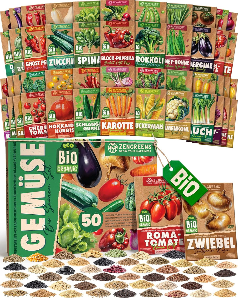 Bio-Basilikumsamen im 6er-Set – 6 Basilikumsamen für den einfachen Anbau im Garten, Balkon oder Hochbeet – Pflanzensamen – Setzlinge