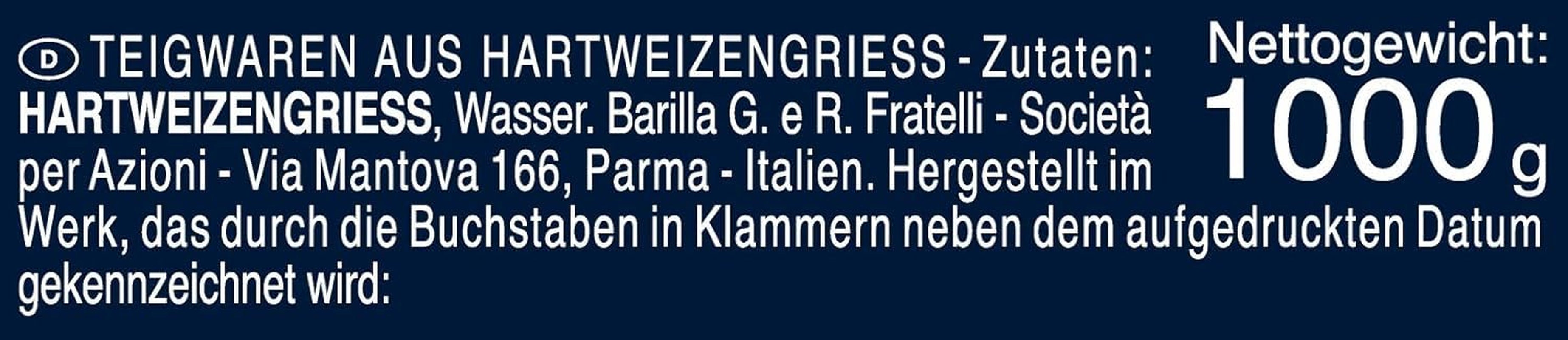 Barilla Selezione Oro Chef Spaghettini n. 3, 12er Pack (12 x 1kg)