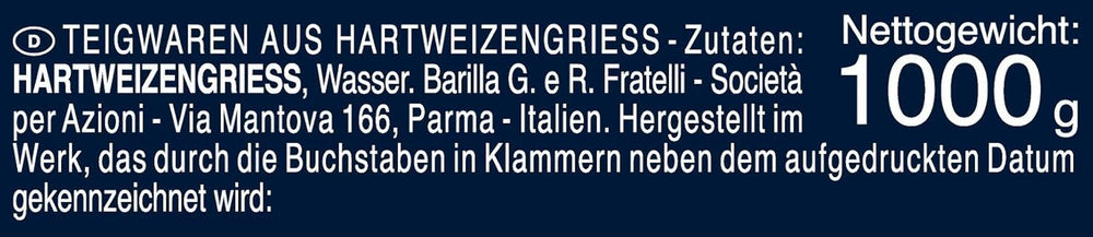 Pasta Barilla Selezione Oro Chef Trofie Liguri, 1kg