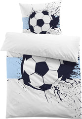 Bettwäsche für Jungen, Fußball, Mikrofaser-Polyester. Bettwäsche – Kinder, Naty Shop, Modell 1, 135 x 200 cm + 80 x 80 cm