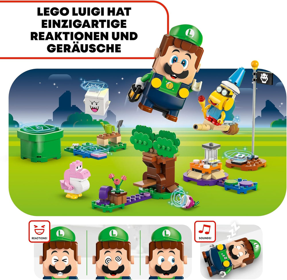 LEGO Super Mario Abenteuer mit dem interaktiven Luigi, Nintendo Geschenk für Jungen, Mädchen und Gamer ab 6 Jahren, Abenteuer-Spielset für Kinder mit rosa Baby Yoshi 71440