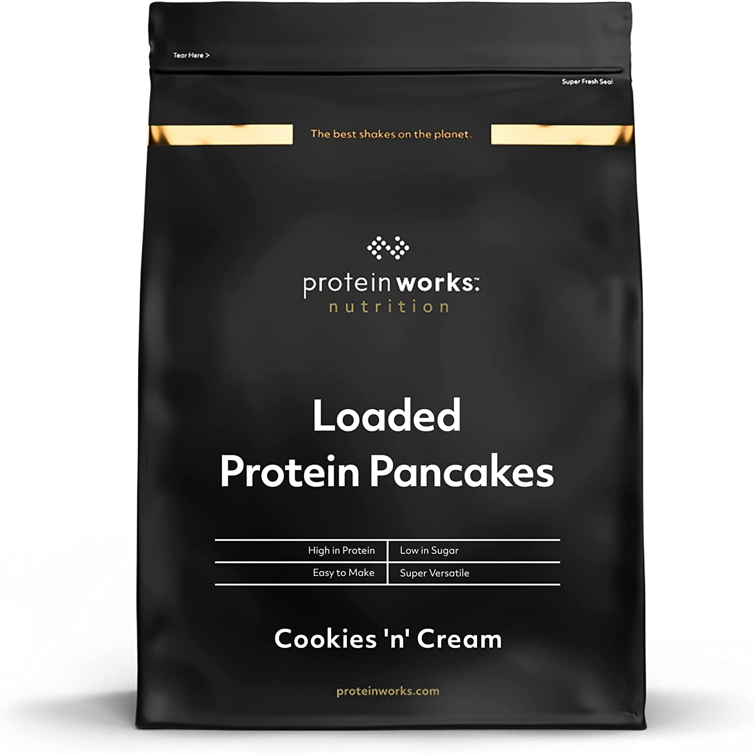 Protein Works – Proteinreicher Pfannkuchen | Premium Pfannkuchenmischung | Eiweißpfannkuchen | Protein-Pfannkuchen | 8 Portionen | Natürlich | 500G Mischung zum Backen und Kochen Naty Shop 1 Kg (1Er Pack) Cookies 'N' Cream