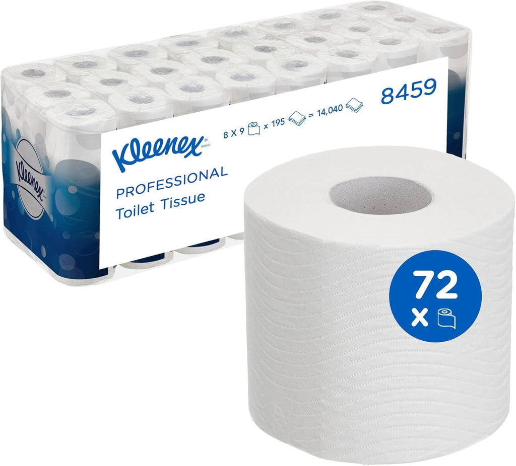 Kleenex Premium Role de hârtie igienică 8484, hârtie igienică cu 4 straturi, hârtie igienică cu foi căptușite din fibre pure 100%, hârtie certificată Fsc, 24 role X 160 (Insg. 3.840 foi)