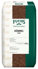 Fuchs Professional - Kümmel ganz | Ungemahlen, zum Würzen von Bratkartoffeln oder Krautgerichten | Profi-Qualität für Großverbraucher und Gastronomie | 1 kg im recycelbaren Beutel