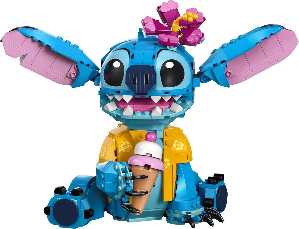 LEGO | Disney Stitch Spielzeug – Figur zum Spielen und Sammeln mit einer Eistüte und einer dekorativen Blume – Geschenk für Mädchen, Jungen und Lilo & Stitch Filmfans ab 9 Jahren – 43249