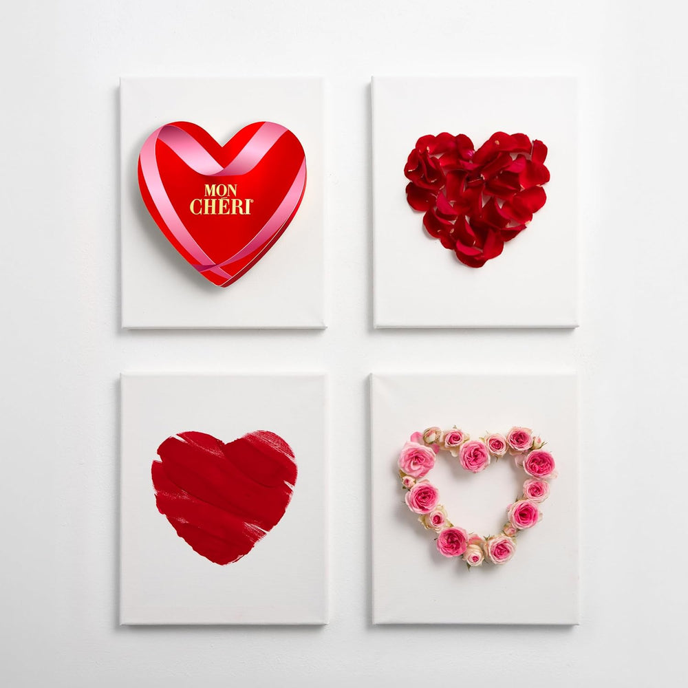 Ferrero Mon Chéri Heart – Schokoladengeschenk zum Valentinstag für Sie und Ihn – Knusprige Schokolade, fruchtiger Likör und aromatisierte Kirschen – Für Valentinstag, Muttertag und Ostern – 1 Packung à 147 g