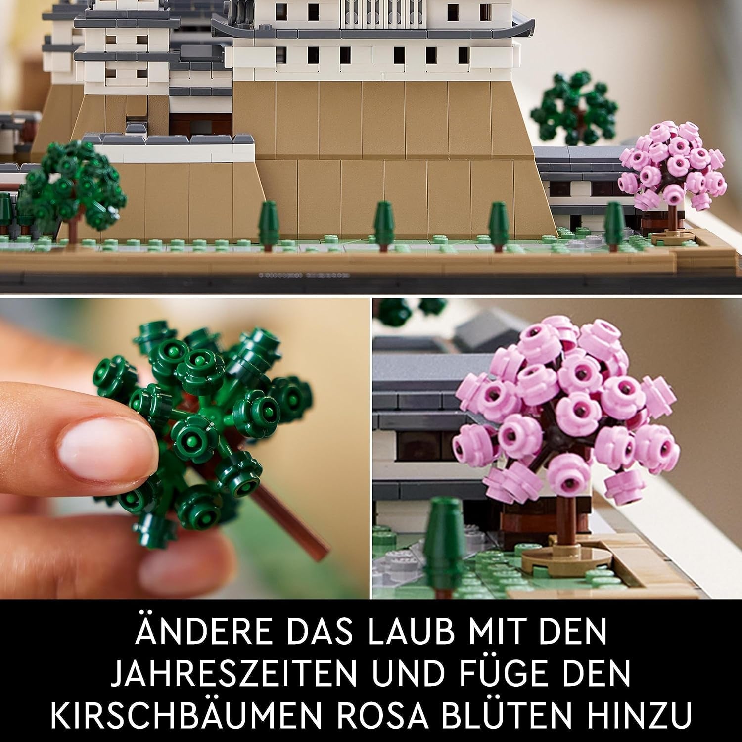 LEGO Architecture Himeji Castle, Modellbausatz für Erwachsene, Wahrzeichen-Sammlung, kreatives Garten- und japanisches Kultur-Fan-Set mit Kirschblütenbaum, Geschenk für Sie und Ihn 21060 Bausets Besuchen Sie den LEGO-Store