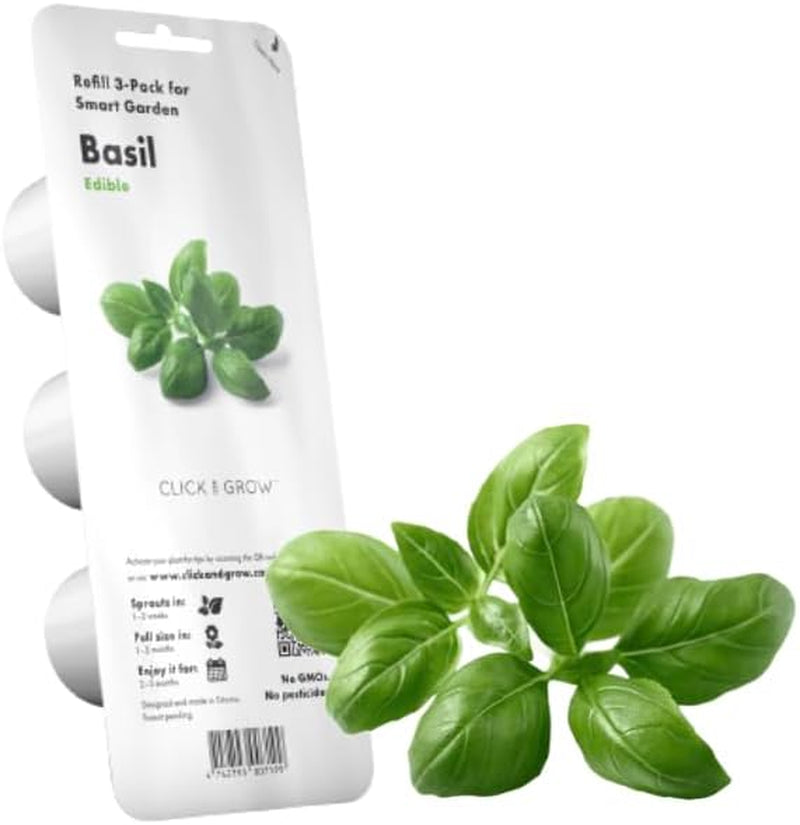 Click and Grow Growbox, Smart Garden, einfacher als ein Hydrokultur-Anbausystem, Indoor-Garten, Kräutergarten, Indoor-Gewächshaus mit 3 Pflanzenkapseln im Lieferumfang enthalten, weiß
