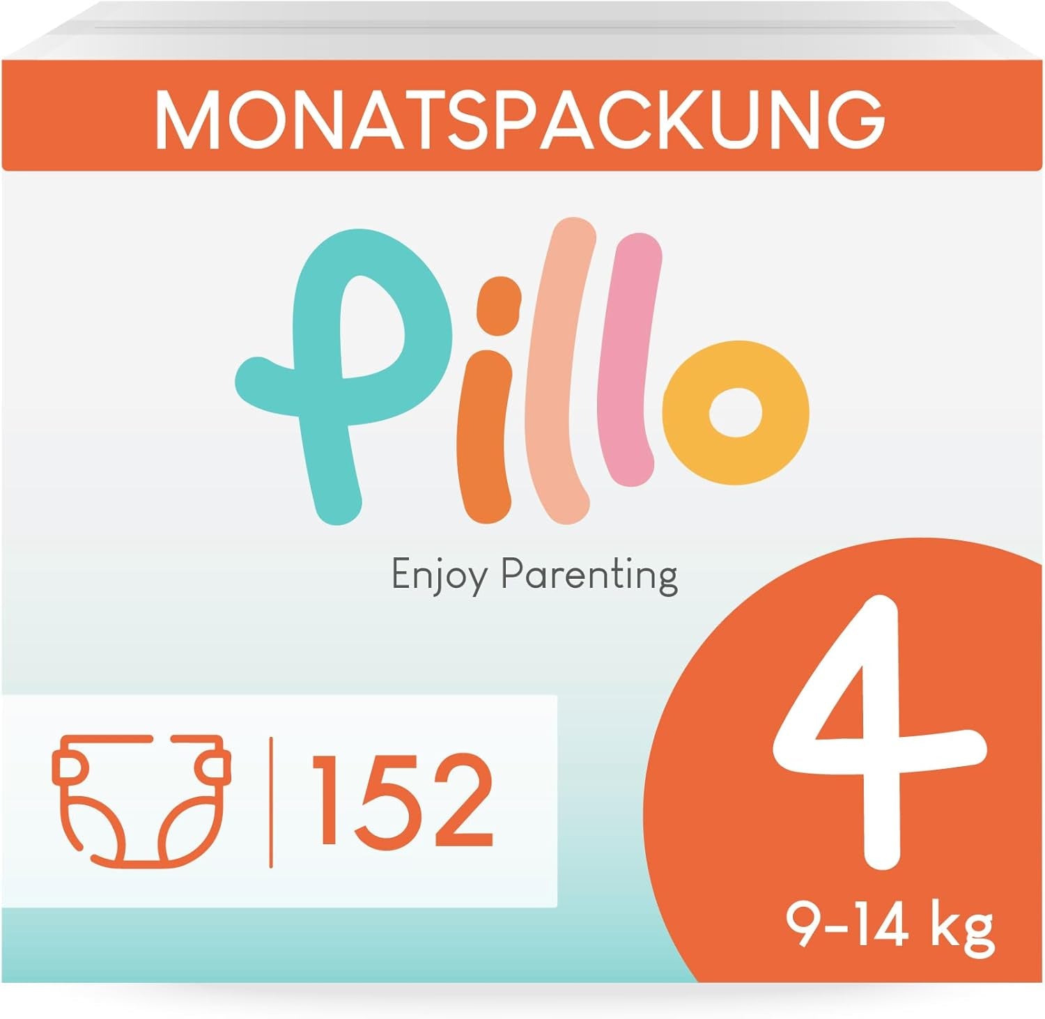 Windeln Pillo 3 – Box mit 168 Windeln, 6 Packungen mit je 28 Windeln, Größe 3 – Midi (6–10 kg) – Windeln für Babys