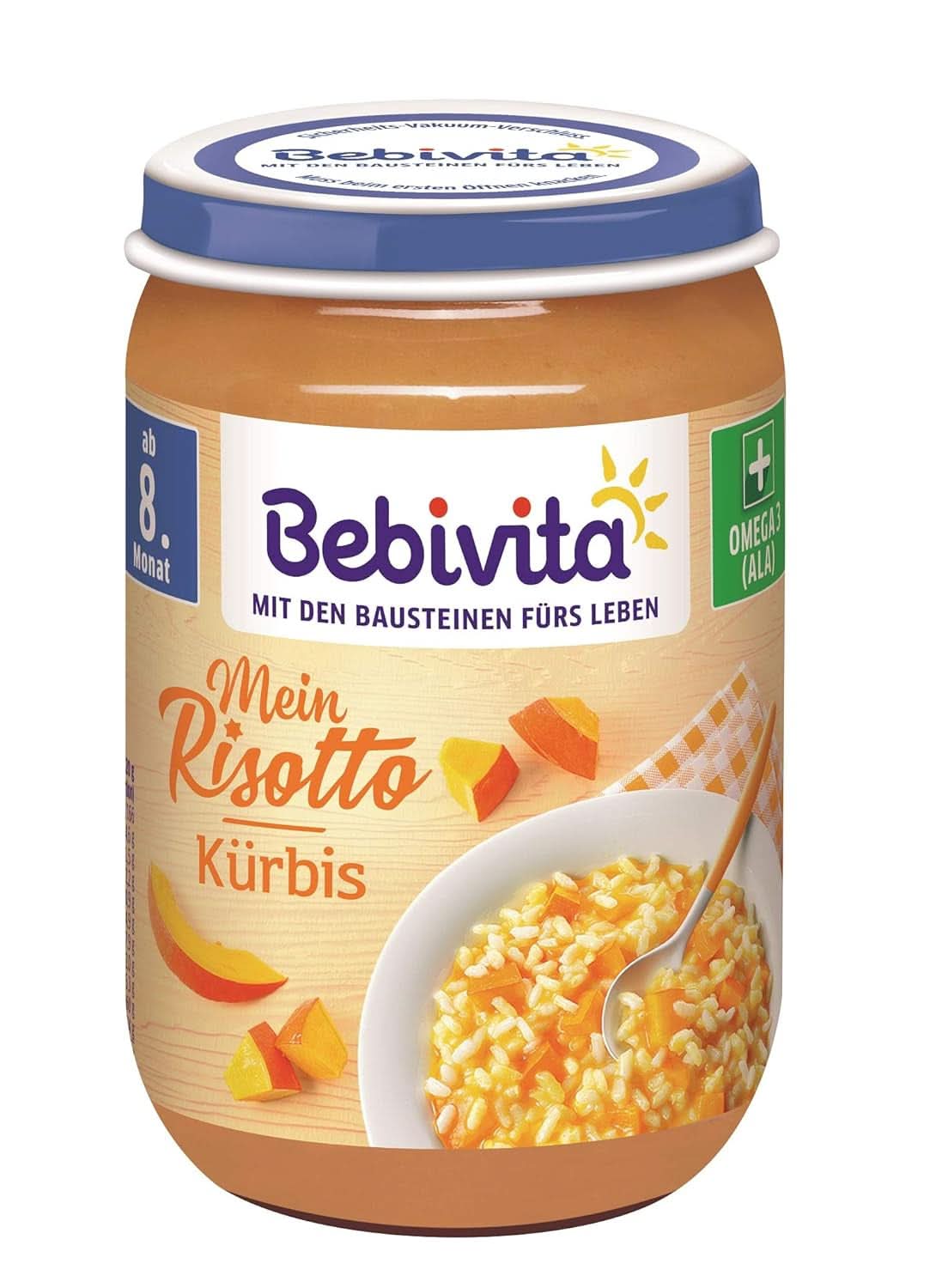 Menüs ab 8 Monaten Spaghetti Bolognese, 6er Pack (6 x 220 Gramm), mittel Mutter und Kind Naty Shop 6 x 220 Gramm Risotto mit Kürbis