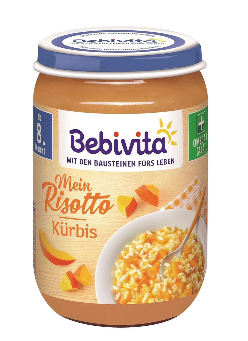 Menüs ab 8 Monaten Spaghetti Bolognese, 6er Pack (6 x 220 Gramm), mittel Mutter und Kind Naty Shop 6 x 220 Gramm Risotto mit Kürbis