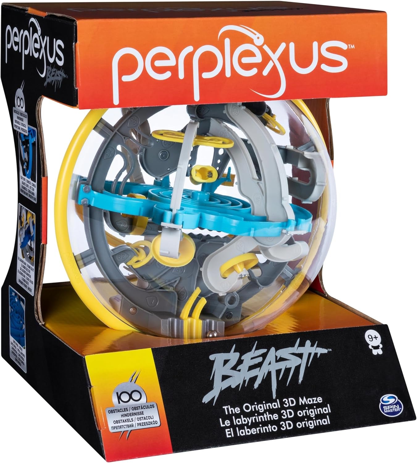 Spin Master Games – Perplexus Beast 3D-Kugellabyrinth mit 100 Hindernissen, Geduldsspiel für Kinder ab 9 Jahren und Erwachsene