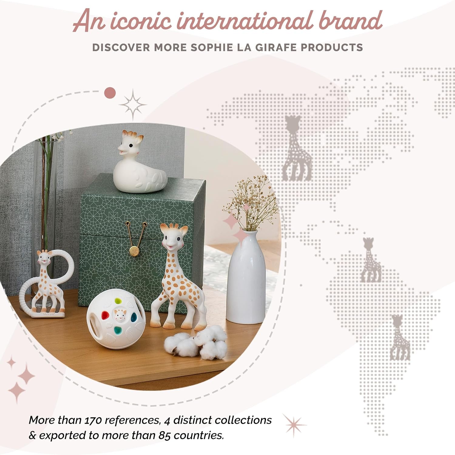 Jucărie de dentiție Sophie, girafa, SOFT, 010318