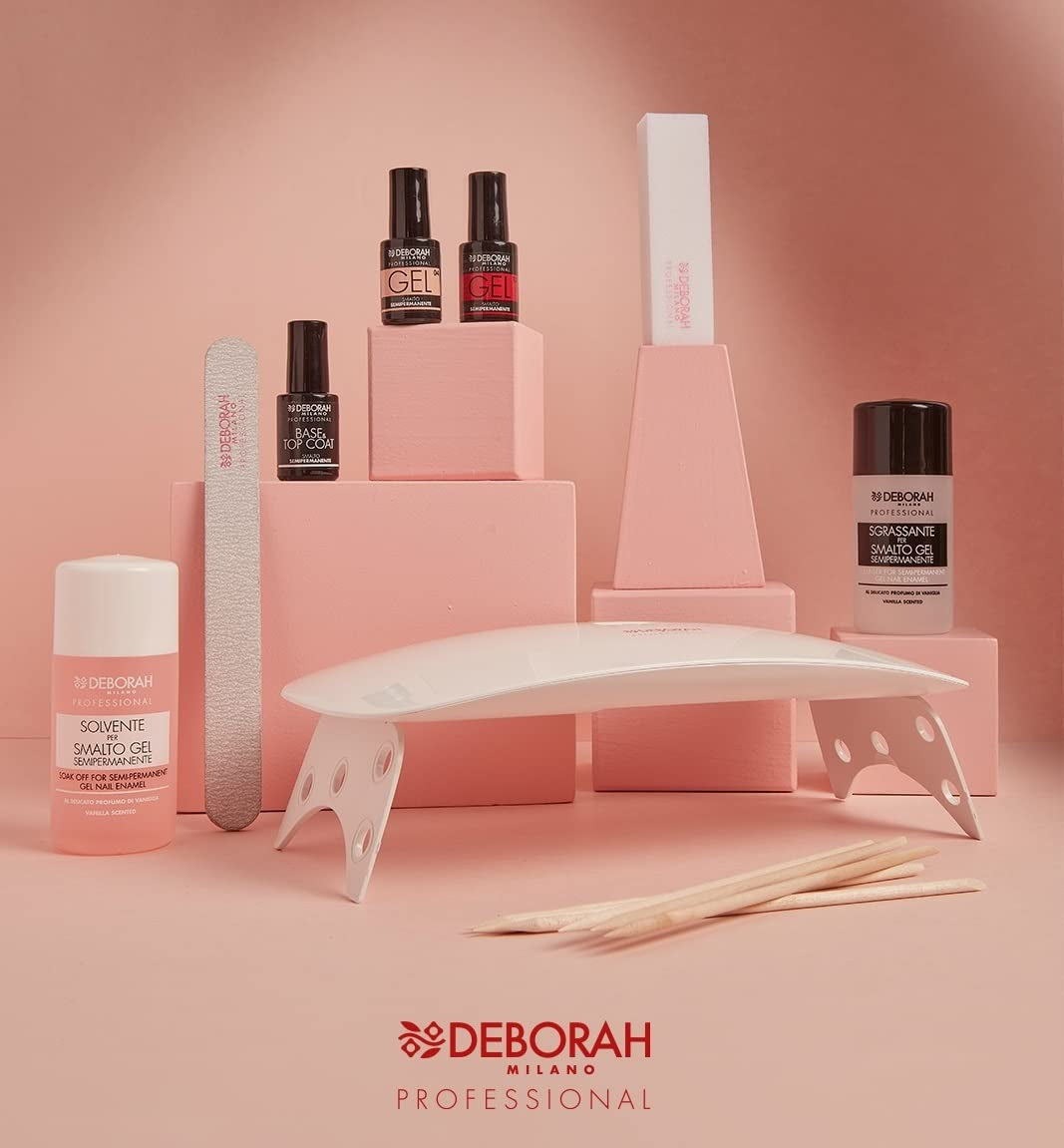 Milano Professional semipermanenter Nagellack, Nr. 21 Burgunderrot, volumengebender Effekt, lang anhaltend, für intensive und glänzende Nägel, 4,5 ml