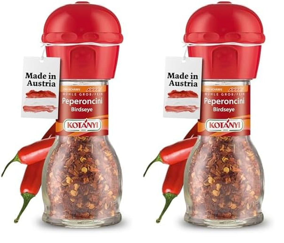 KOTÁNYI Chili Birdseye Pepperoncini Mühle, scharf zum frischen Mahlen, 1er Pack (1 x 27g)
