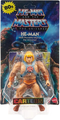 Jucărie Masters of the Universe Origins, He-Man figurină de acțiune din colecția de desene animate, la scară reală, aprox. 14 cm înălțime, erou cu armură, 2 săbii și mini benzi desenate, HYD17 Action figures Naty Shop