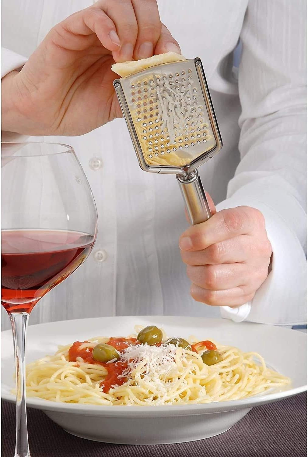 WMF Profi plus Käsereibe aus Edelstahl 25 cm, feine Rasierfläche Schäler Naty Shop