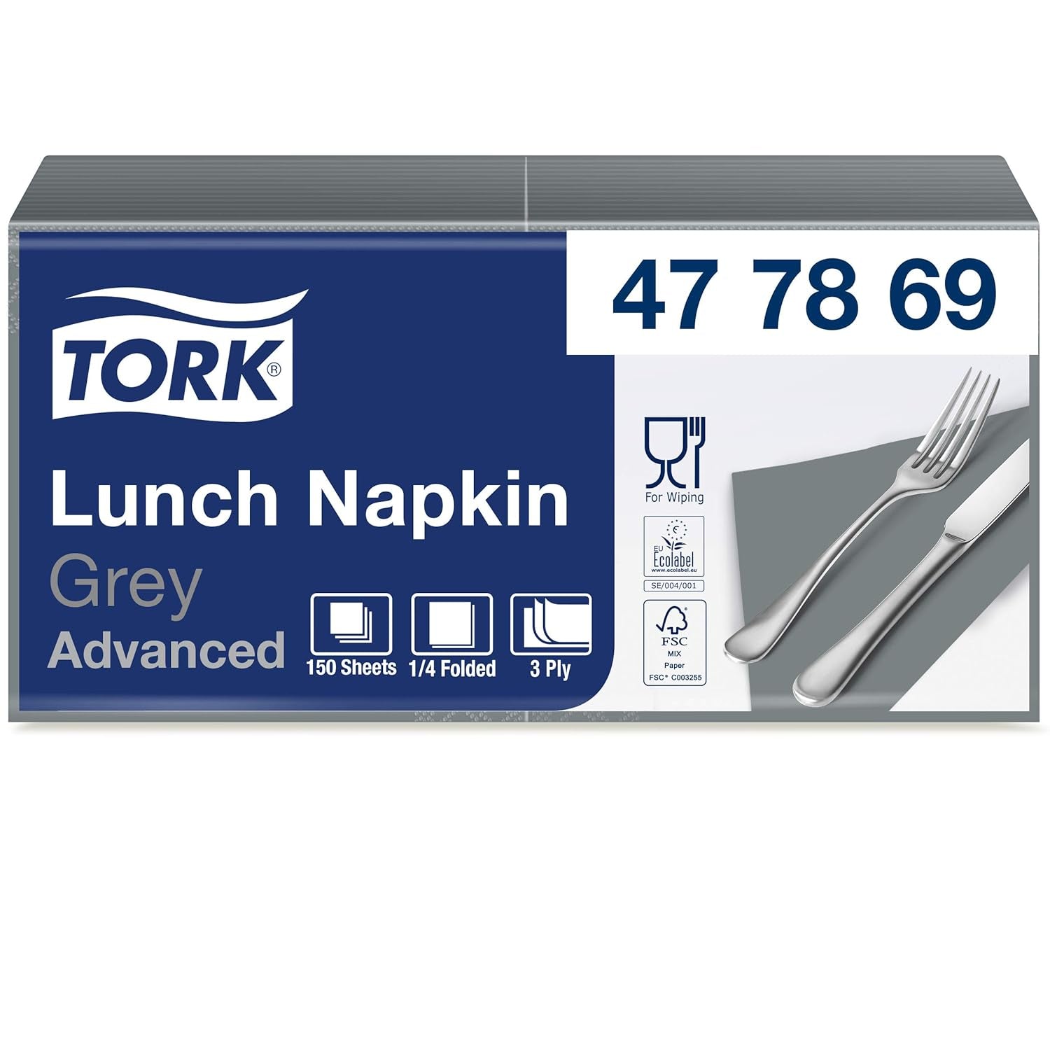 Tork 477861 Șervețele de prânz moi roșii / Șervețele de hârtie absorbante din 3 straturi de culoare roșie / Versatile / Calitate avansată / 10 X 150 (1500) șervețele / 32,6 X 33 Cm (L X l) / 1/4 pliere